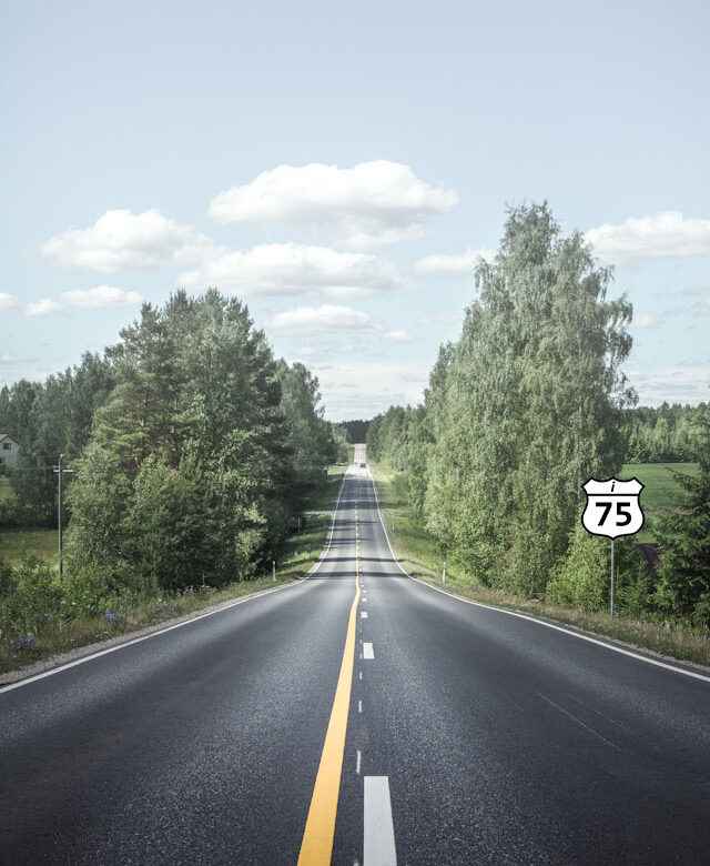 Simple straight road representing the straightforward path with our course